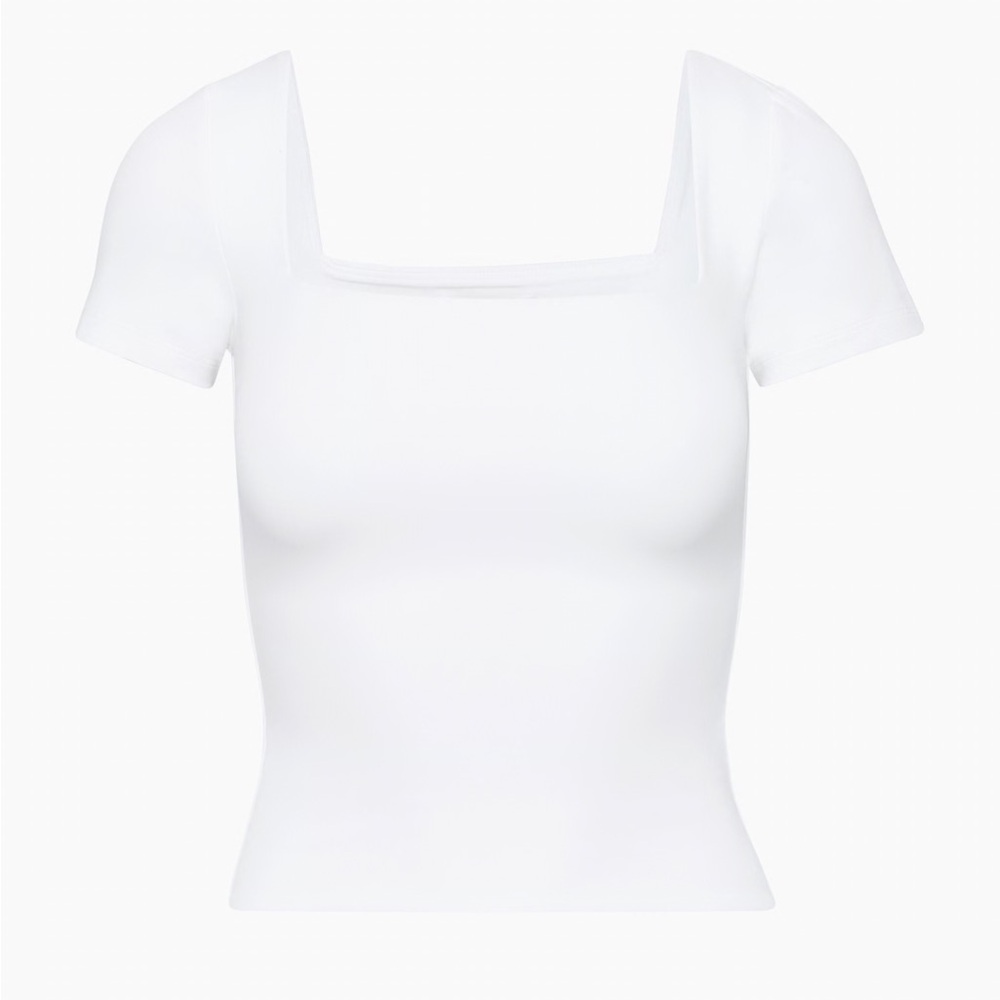 Aritzia Original Contour New Squareneck T-shirt in Ecru White